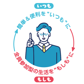 簡単＆便利を”いつも”～全員参加型の生活を”もしも”に