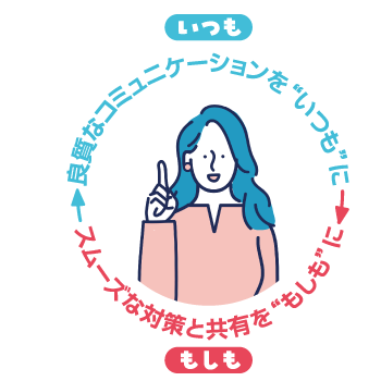 良質なコミュニケーションを”いつも”に～スムーズな対策と共有を”もしも”に